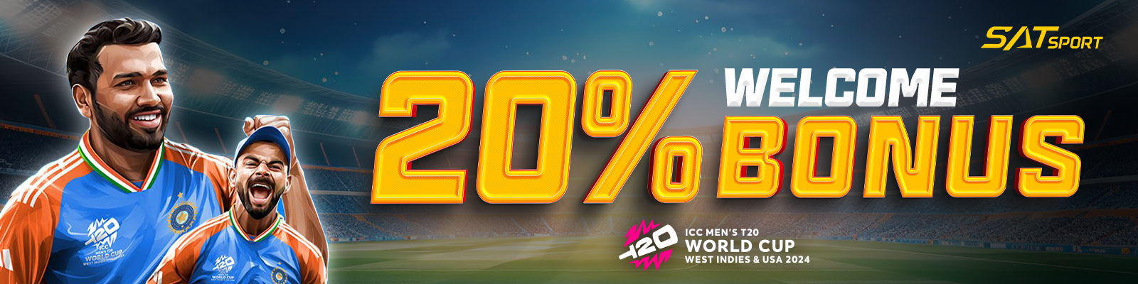 Satsport | Get 20% Bonus on new Cricket Betting ID