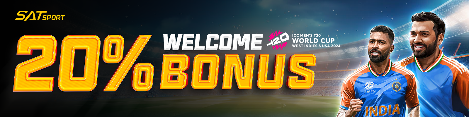 Satsport | Get 20% Bonus on new Cricket Betting ID